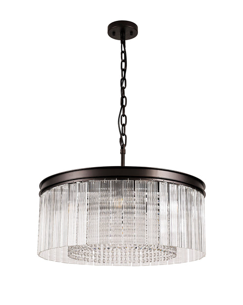 Burnaby Pendant/Semi Flush 8 Light Brown Oxide Medium